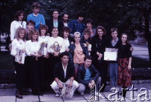 1989, Zielona Góra, Polska.
Uczestnicy XXV Festiwalu Piosenki Radzieckiej. 
Fot. Romuald Broniarek, zbiory Ośrodka KARTA