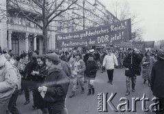 Grudzień 1989, Berlin Zachodni, Niemcy.
Upadek Muru Berlińskiego, manifestacja przeciwko 