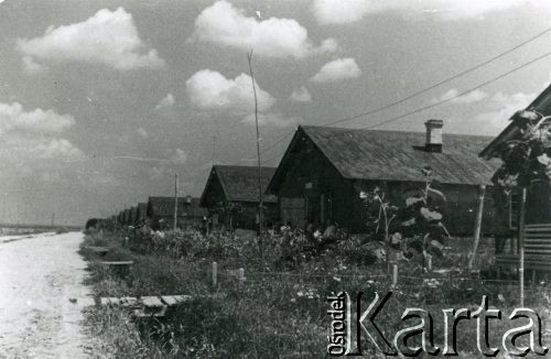 1939-1941, Rumunia.
Obóz internowania dla żołnierzy Wojska Polskiego, baraki.
Fot. Zbigniew Suchodolski, zbiory Ośrodka KARTA