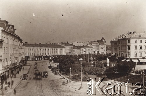 1900-1914, Lwów, Austro-Węgry.
 Plac Mariacki, z lewej budynek hotelu 