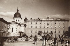 1900-1914, Lwów, Austro-Węgry.
 Ulica Teatralna, prace budowlane.
 Fot. NN, zbiory Ośrodka KARTA, udostępnił Jurij Karpenczuk
   
