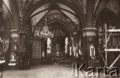 1900-1914, Lwów, Austro-Węgry.
 Wnętrze kościoła, ołtarz.
 Fot. NN, zbiory Ośrodka KARTA, udostępnił Jurij Karpenczuk
   
