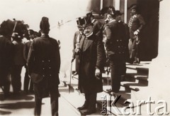 1900-1914, Lwów, Austro-Węgry.
 Dworzec kolejowy, wizyta ministra kolei państwowych.
 Fot. NN, zbiory Ośrodka KARTA, udostępnił Jurij Karpenczuk
   
