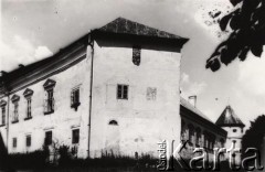 Przed 1914, Pomorzany, Austro-Węgry.
 Widok zamku wzniesionego w XIV w. przez Mikołaja Świnkę, w XVII w. własność rodziny Sobieskich.
 Fot. NN, zbiory Ośrodka KARTA, udostępnił Jurij Karpenczuk
   
