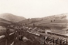 Przed 1914, Ławoczne, Austro-Węgry.
 Pociągi towarowe na stacji kolejowej, z prawej budynek dworca.
 Fot. NN, zbiory Ośrodka KARTA, udostępnił Jurij Karpenczuk
   
