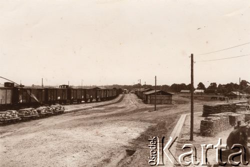 1916, Lwów, Austro-Węgry.
Pociąg towarowy na stacji kolejowej.
Fot. NN, zbiory Ośrodka KARTA, udostępnił Jurij Karpenczuk