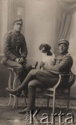 Ok. 1920, brak miejsca.
Dwaj żołnierze Legionów z psem.
Fot. NN, zbiory Ośrodka KARTA, udostępnił Tomisław Paciorek
