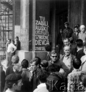 Sierpień 1968, Bratysława, Czechosłowacja.
Interwencja wojsk Układu Warszawskiego, napis na murze: 