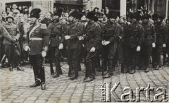 18.05.1935, Kraków, Polska.
Pogrzeb Marszałka Józefa Piłsudskiego - kondukt pogrzebowy. Napis pod zdjęciem: 