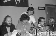 wrzesień 1981, Warszawa, Polska.
Spotkanie niezależnych wydawców w siedzibie Regionu Mazowsze NSZZ 