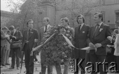 31.05.1981, Warszawa, Polska.
Pogrzeb Kardynała Stefana Wyszyńskiego. Delegacja NSZZ 
