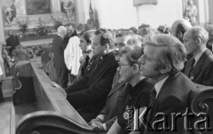 31.05.1981, Warszawa, Polska.
Pogrzeb Kardynała Stefana Wyszyńskiego - delegacja NSZZ 
