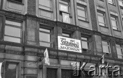 31.05.1981, Warszawa, Polska.
Pogrzeb Kardynała Stefana Wyszyńskiego. Transparent 