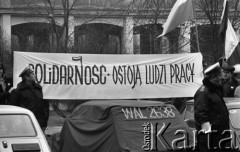 10.02.1981, Warszawa, Polska.
Manifestacja NSZZ 