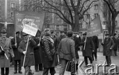 10.02.1981, Warszawa, Polska.
Manifestacja NSZZ 