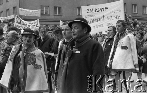 10.02.1981, Warszawa, Polska.
Manifestacja NSZZ 