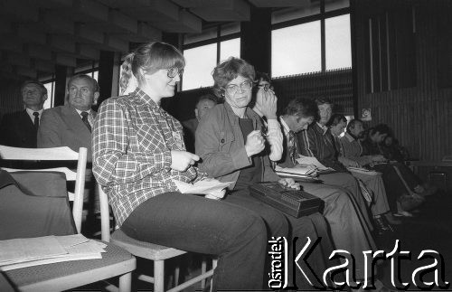 Czerwiec 1981, Warszawa, Polska.
Zakłady Mechaniczne im. Marcelego Nowotki, spotkanie delegatów NSZZ 