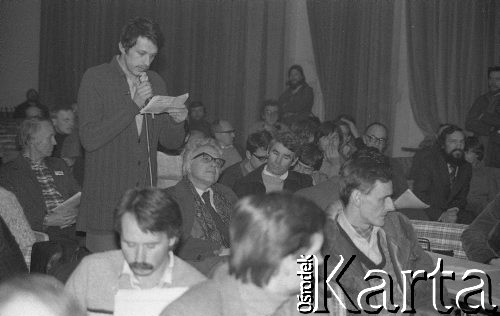 1981, Warszawa, Polska.
Wybory nowego Zarządu NSZZ 