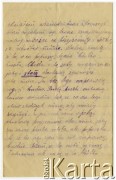 6.10.1917, Szczypiorno k/Kalisza, Polska. 
List napisany przez Juliusza Kamlera (1898-1919), żołnierza 1  Pułku Ułanów Legionów Polskich z obozu w Szczypiornie do rodziców Amelii i Juliusza Leopolda Kamlerów zamieszkałych w Warszawie przy ulicy Pięknej. Juliusz Kamler został internowany w Szczypiornie w lipcu 1917 roku, przebywał tam do grudnia tego roku. W liście uskarża się na brak pożywienia w obozie, z tego powodu prosi rodziców o regularne przysyłanie paczek. 
Fot. zbiory Ośrodka KARTA, Pogotowie Archiwalne [PAF_004], udostępniła Anna Stańczykowska
