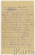 6.10.1917, Szczypiorno k/Kalisza, Polska. 
List napisany przez Juliusza Kamlera (1898-1919), żołnierza 1  Pułku Ułanów Legionów Polskich z obozu w Szczypiornie do rodziców Amelii i Juliusza Leopolda Kamlerów zamieszkałych w Warszawie przy ulicy Pięknej. Juliusz Kamler został internowany w Szczypiornie w lipcu 1917 roku, przebywał tam do grudnia tego roku. W liście uskarża się na brak pożywienia w obozie, z tego powodu prosi rodziców o regularne przysyłanie paczek.
Fot. zbiory Ośrodka KARTA, Pogotowie Archiwalne [PAF_004], udostępniła Anna Stańczykowska