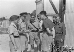 Kwiecień 1942, Palestyna.
Żołnierze Samodzielnej Brygady Strzelców Karpackich. Podpis oryginalny: 
