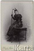 Ok. 1880, Temesvar (Timisoara), Austro-Węgry.
Portret siedzącej kobiety w karnawałowym stroju diabła. 
Fot. Alajos Klapok, zbiory Ośrodka KARTA, udostępniła Elżbieta Sławikowska