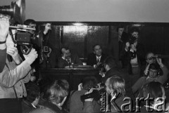 24.10.1980, Warszawa, Polska..
Sąd Wojewódzki, rozprawa sądowa w sprawie rejestracji Niezależnego Samorządnego Związku Zawodowego 