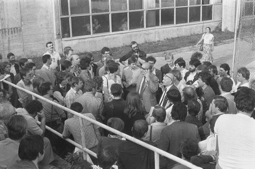 1.10.1981, Gdańsk, Polska..
Obrady I Krajowego Zjazdu Delegatów NSZZ 