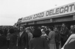 1.10.1981, Gdańsk, Polska..
Obrady I Krajowego Zjazdu Delegatów NSZZ 