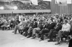 2.10.1981, Gdańsk, Polska..
Obrady I Krajowego Zjazdu Delegatów NSZZ 