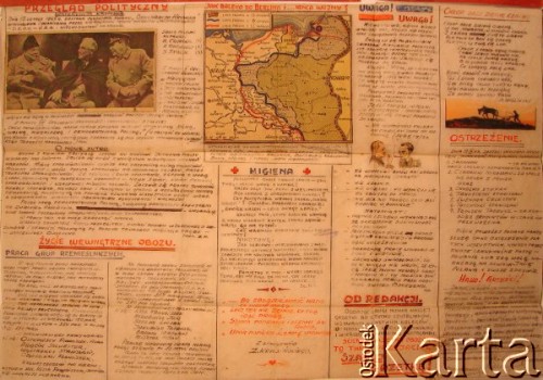 1945, Borowicze, ZSRR.
Ścienna gazetka obozowa 