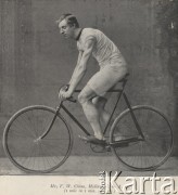 Koniec XIX w., Wielka Brytania.
Cyklista F. W. Chinn.
Fot. NN, zbiory Ośrodka Karta, udostępniło Warszawskie Towarzystwo Cyklistów (WTC).