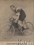 Początek XX w., brak miejsca.
August Lehr, cyklista z Frankfurtu nad Menem.
Fot. NN, zbiory Ośrodka Karta, udostępniło Warszawskie Towarzystwo Cyklistów (WTC).