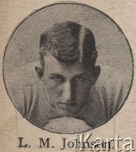 Początek XX w., brak miejsca.
Portret L. M. Johnsona.
Fot. NN, zbiory Ośrodka Karta, udostępniło Warszawskie Towarzystwo Cyklistów (WTC).