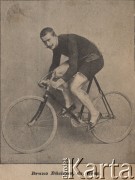 Koniec XIX wieku, brak miejsca.
Niemiecki kolarz Bruno Büchner. 
Fot. NN, zbiory Ośrodka Karta, udostępniło Warszawskie Towarzystwo Cyklistów (WTC).