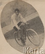 Początek XX wieku, brak miejsca.
Cyklista Ludovic Morin.
Fot. NN, zbiory Ośrodka Karta, udostępniło Warszawskie Towarzystwo Cyklistów (WTC).