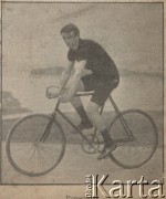 Początek XX wieku, brak miejsca.
Cyklista Fernand Ponscarme.
Fot. NN, zbiory Ośrodka Karta, udostępniło Warszawskie Towarzystwo Cyklistów (WTC).