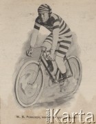 Przełom XIX i XX wieku, brak miejsca.
Cyklista W.B. Ferguson.
Fot. NN, zbiory Ośrodka Karta, udostępniło Warszawskie Towarzystwo Cyklistów (WTC).