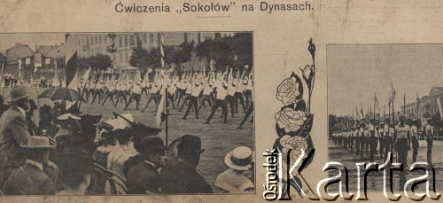 Początek XX wieku, Warszawa, Rosja.
Pierwszy publiczny występ członków Towarzystwa Gimnastycznego 