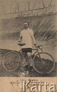 Początek XX wieku, brak miejsca.
Cyklista Otto Pawke.
Fot. NN, zbiory Ośrodka Karta, udostępniło Warszawskie Towarzystwo Cyklistów (WTC).