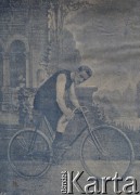 Początek XX wieku, brak miejsca.
B.M.  Fiszer na rowerze.
Fot. NN, zbiory Ośrodka Karta, udostępniło Warszawskie Towarzystwo Cyklistów (WTC).