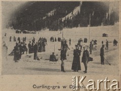Koniec XIX w., Davos, Szwajcaria.
Gra w curling na ślizgawce w Davos.
Fot. NN, zbiory Ośrodka Karta, udostępniło Warszawskie Towarzystwo Cyklistów (WTC).
