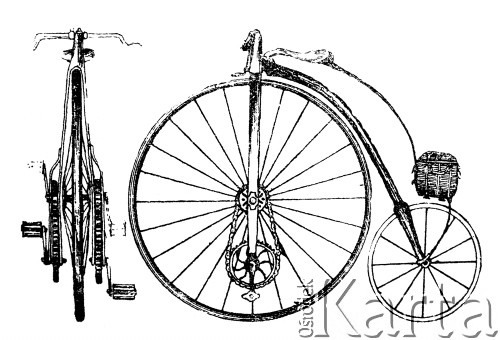 XIX wiek, brak miejsca.
Bicykl bezpieczny Rousseau.
Fot. NN, zbiory Ośrodka Karta, udostępniło Warszawskie Towarzystwo Cyklistów (WTC).
