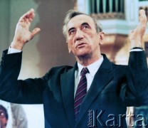 1989, Warszawa, Polska.
Premier RP Tadeusz Mazowiecki w Sejmie.
Fot. Wojciech Druszcz, zbiory Ośrodka KARTA.