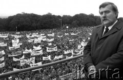 1988, Częstochowa, Polska.
Pielgrzymka Ludzi Pracy na Jasną Górę. Na zdjęciu Lech Wałęsa.
Fot. Wojciech Druszcz, zbiory Ośrodka KARTA