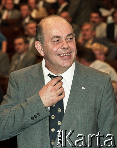 1989, Warszawa, Polska.
Jacek Kuroń podczas obrad Sejmu.
Fot. Wojciech Druszcz, zbiory Ośrodka KARTA