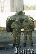 Zima 1991, Wilno, Litwa.
Żołnierze radzieccy, w tle czołg.
Fot. Wojciech Druszcz, zbiory Ośrodka KARTA