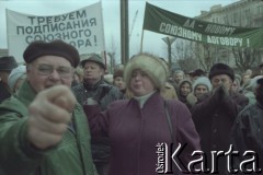 Marzec 1991, Wilno, Litwa.
Manifestacja zwolenników Związku Radzieckiego.
Fot. Wojciech Druszcz, zbiory Ośrodka KARTA