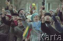 Marzec 1991, Wilno, Litwa.
Manifestacja zwolenników niepodległości Litwy.
Fot. Wojciech Druszcz, zbiory Ośrodka KARTA