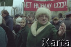 Marzec 1991, Wilno, Litwa.
Manifestacja zwolenników Związku Radzieckiego.
Fot. Wojciech Druszcz, zbiory Ośrodka KARTA